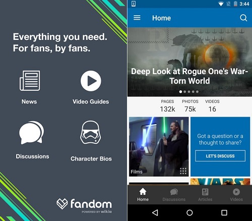 Star Wars Fandom App  - one of the top Star Wars App's