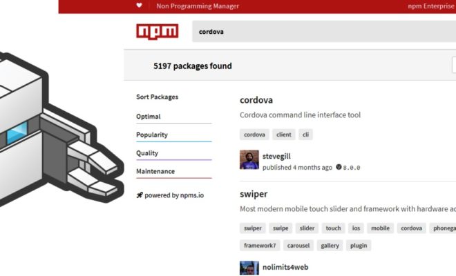 Phonegap Cordova plugin repository on npmjs