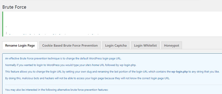 Customize Brute Force protection in WP Security