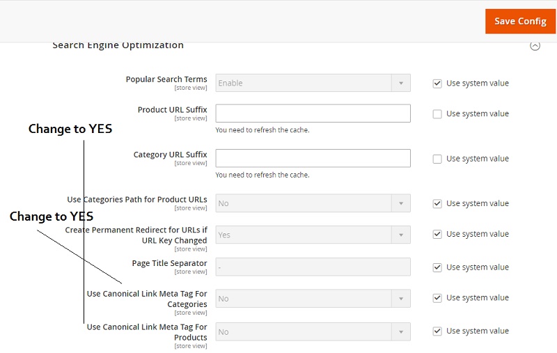 seo to avoid duplicate content in Magento 2