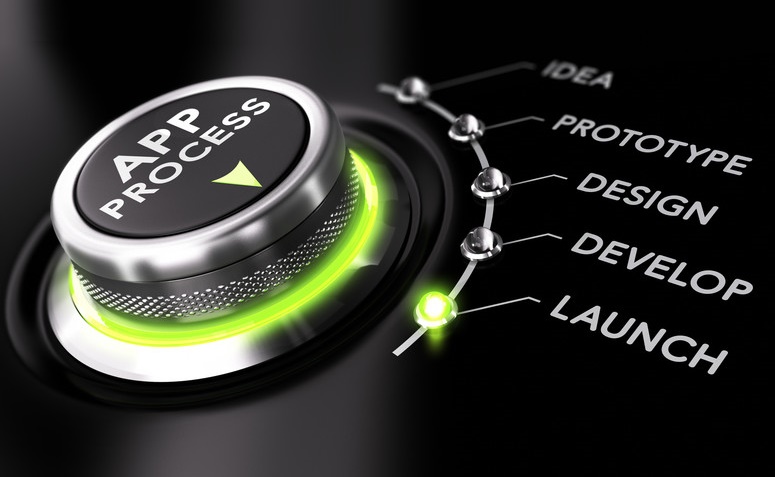 mobile app development process infographic