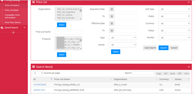 Price and Revenue Management System for Pharma Screenshot 1