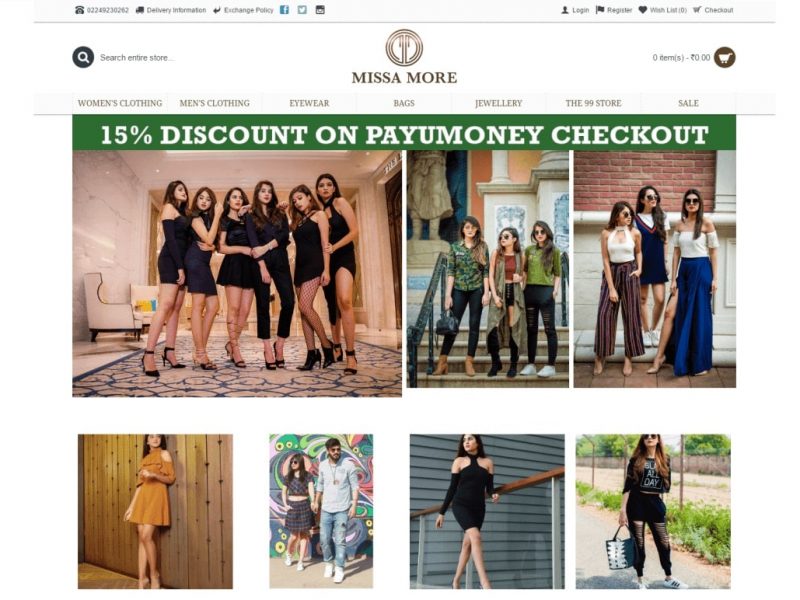 ecommerce fashion store website design